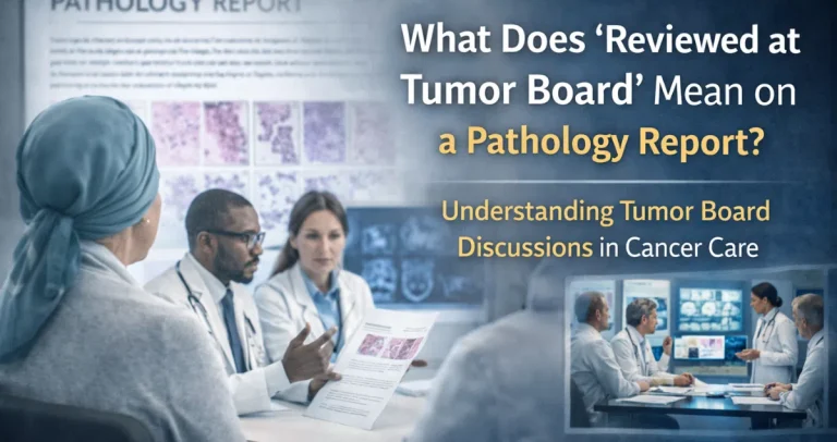 What Does “Reviewed at Tumor Board” Mean in a Pathology Report?