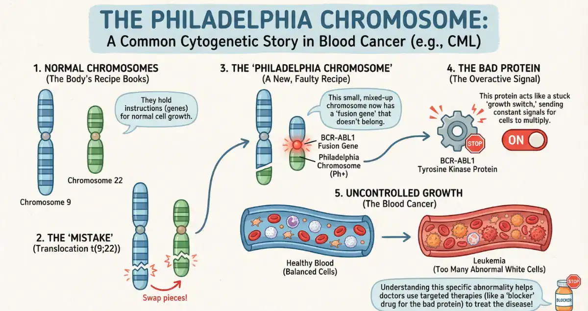 What do cytogenetic abnormalities mean