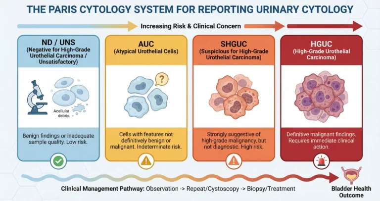 What does atypical cells in urine mean