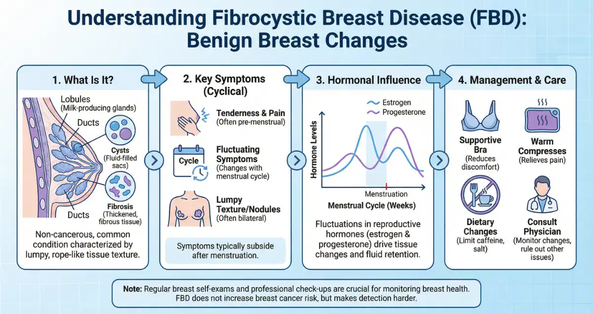 What does fibrocystic breast change mean