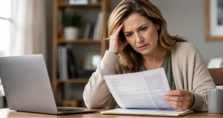 Woman reviewing a cancer pathology report at home before seeking a second opinion from Honest Pathology