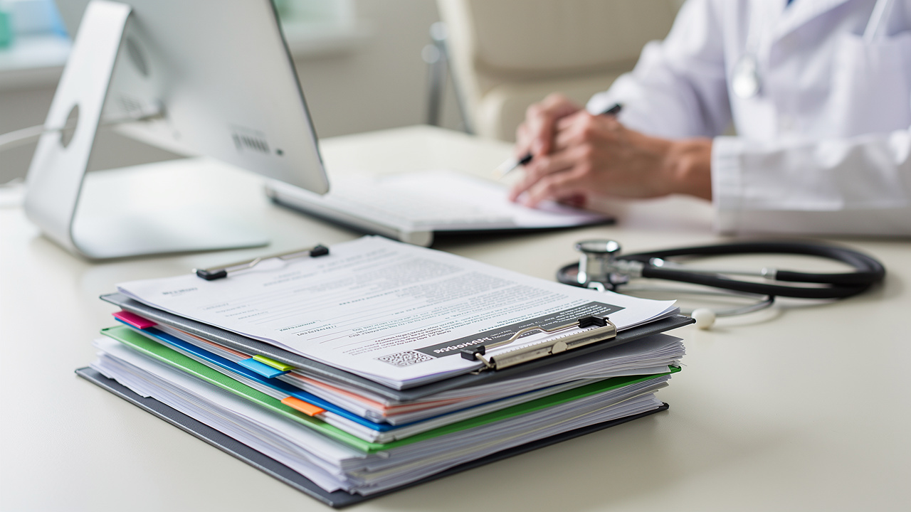 Pathology report results organized with medical records for careful review and explanation. Pathology report results organized with medical records for careful review and explanation.