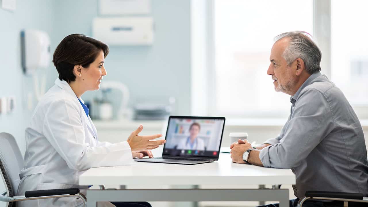 Telemedicine visit discussing a Second opinion disagreement with a specialist.