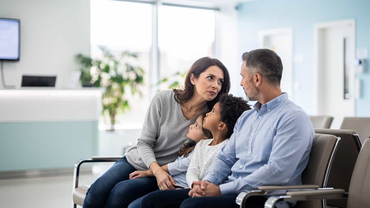 A family waits together while seeking clarity about Subspecialty pathology diagnosis.