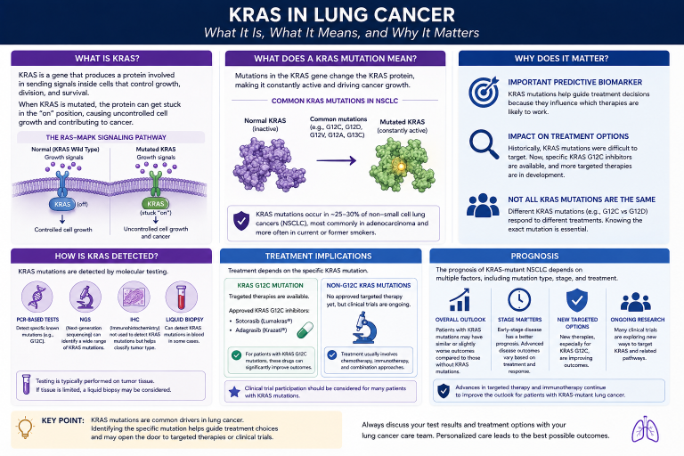 Visual guide: KRAS G12C on a Lung Cancer Report: What Should Patients Understand?